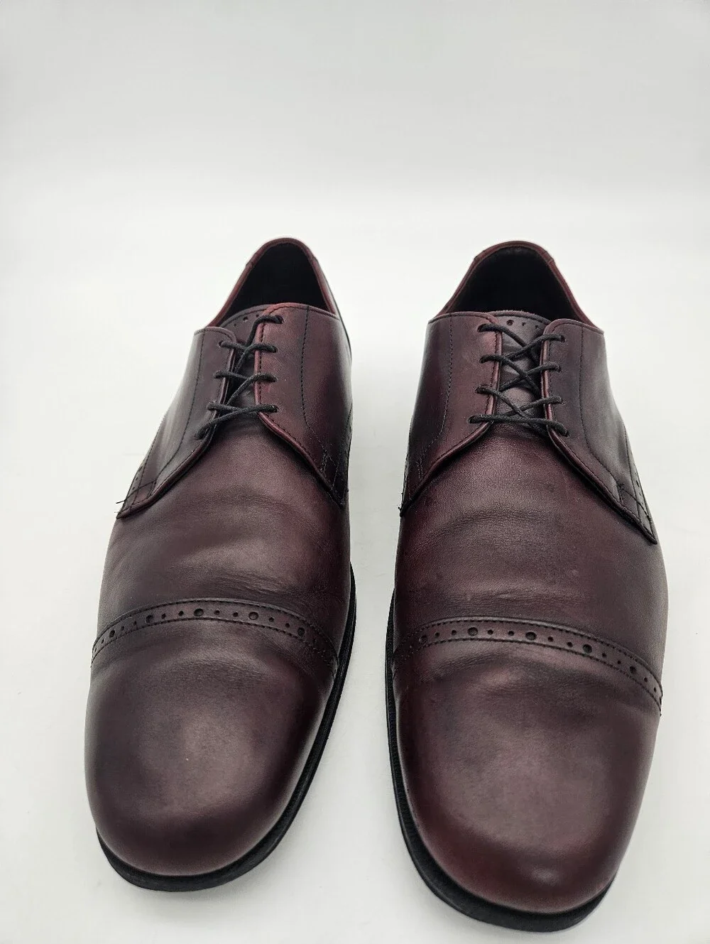 Allen Edmonds Men’s Shoes BACK BAY 11.5 D Burgundy Oxford  Toe Cap